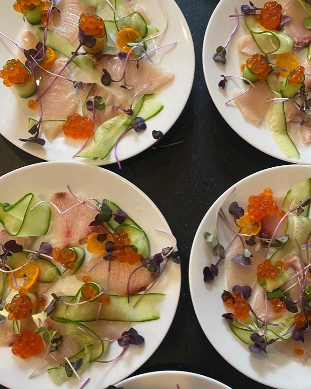Hamachi crudo
